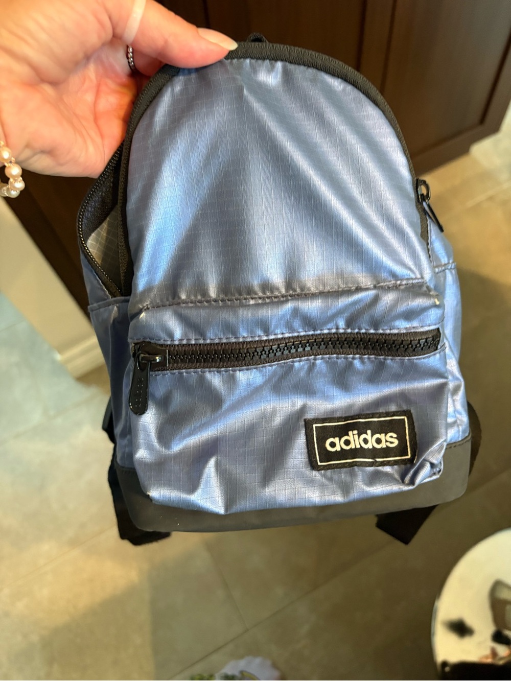 adidas mini Blue Ripstop Daypack with Black Base